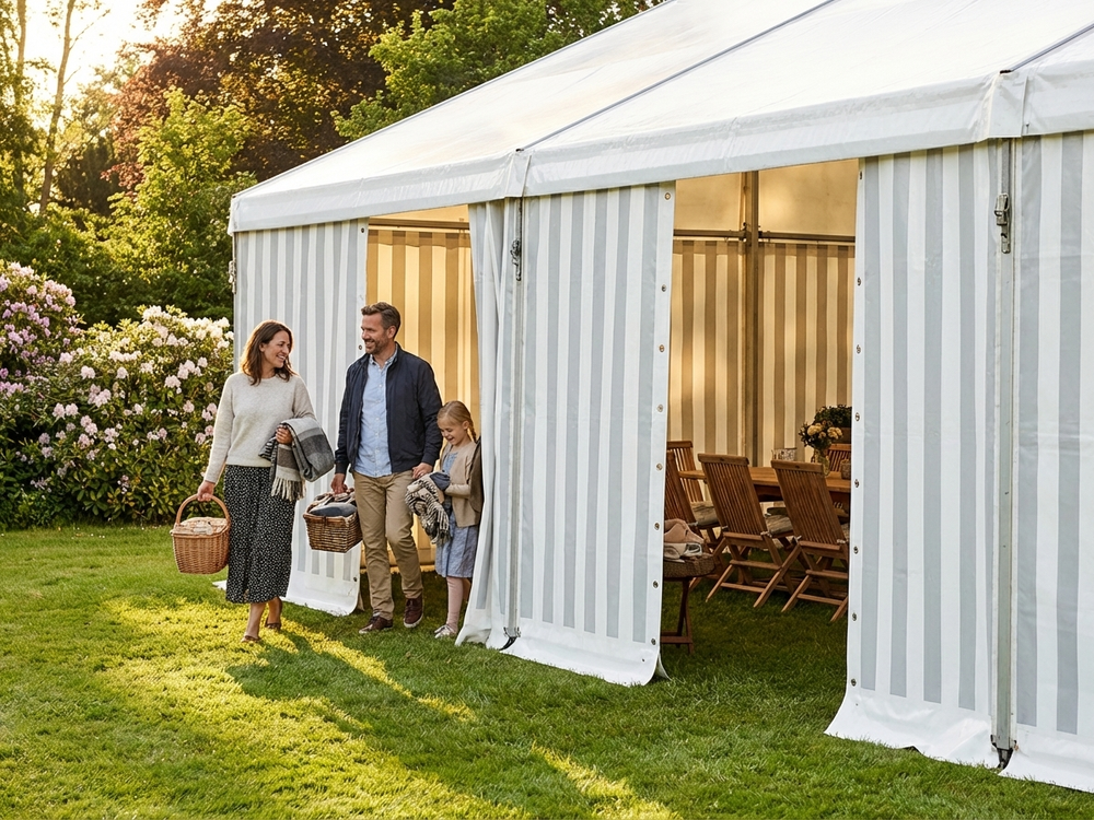 Endwall PLUS 4m White/Grey polyethylene tarpaulin