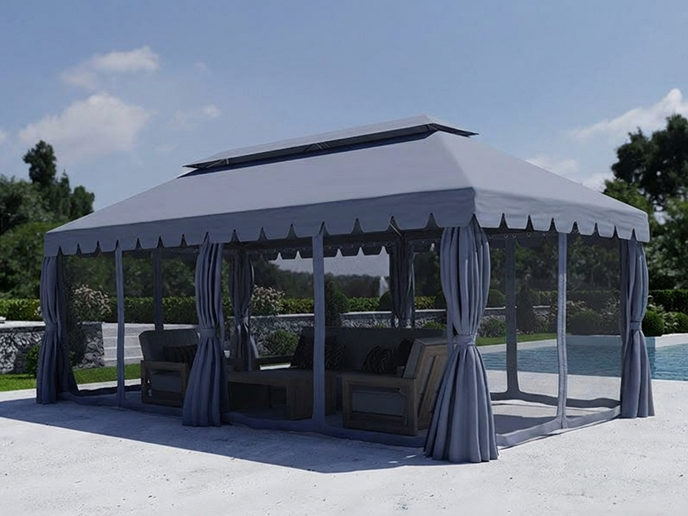 Grey gazebo 3x6 m for outdoor events - product detail