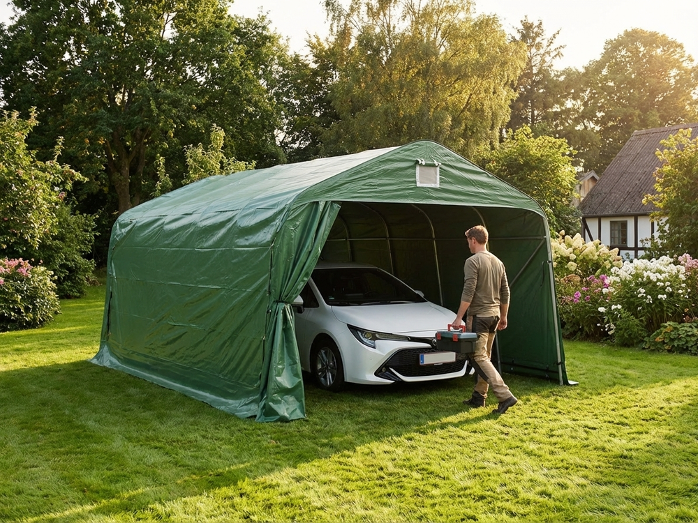 Pvc Garage Frame Portable Garage ? 3.6x6m Green PVC