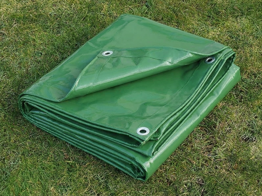 Green PVC Tarpaulin 6x8 m, flame retardant for outdoor use - product detail