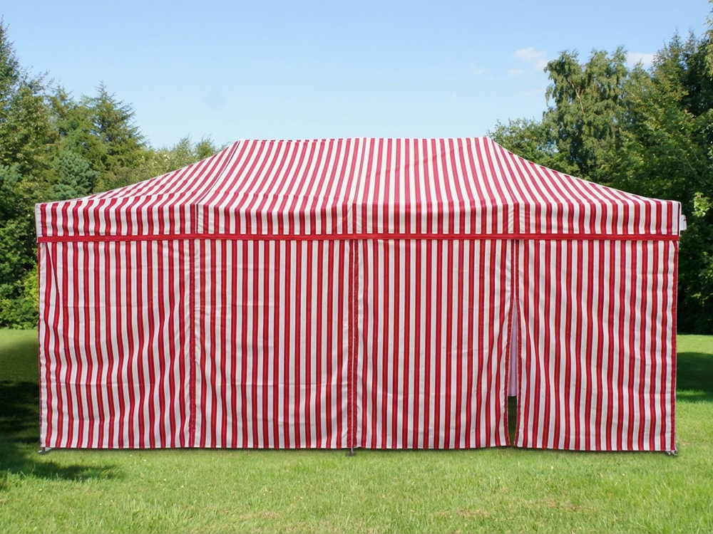 Pop up gazebo 3x6m white and red with aluminium frame for outdoor events - product detail