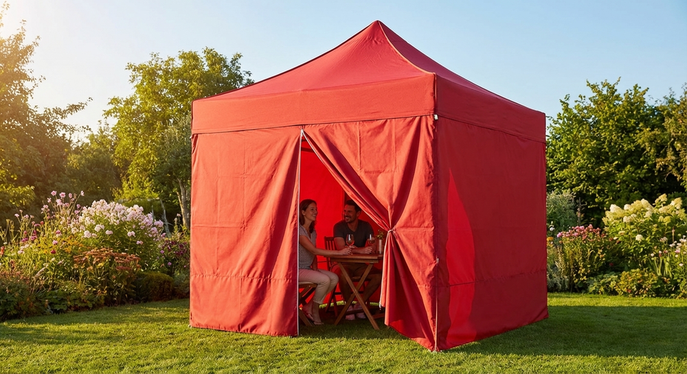 Red Pop Up Gazebo Sidewall Kit for Outdoor Events