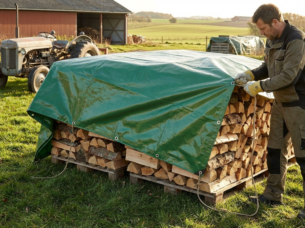 PVC Tarpaulin 6x10 m Green for outdoor use - product detail