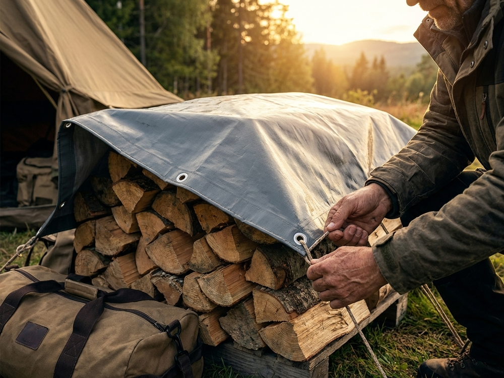 PVC Tarpaulin 2.5x2.5m Grey for Outdoor and Indoor Use