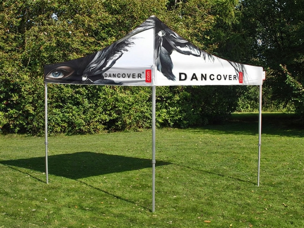 White pop-up gazebo with aluminium frame, 4x4 m, outdoor use