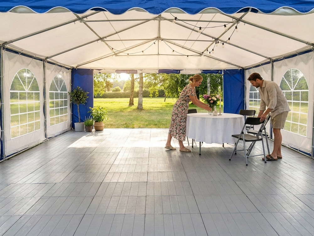 Grey plastic flooring tiles made from high quality polyethylene - product detail