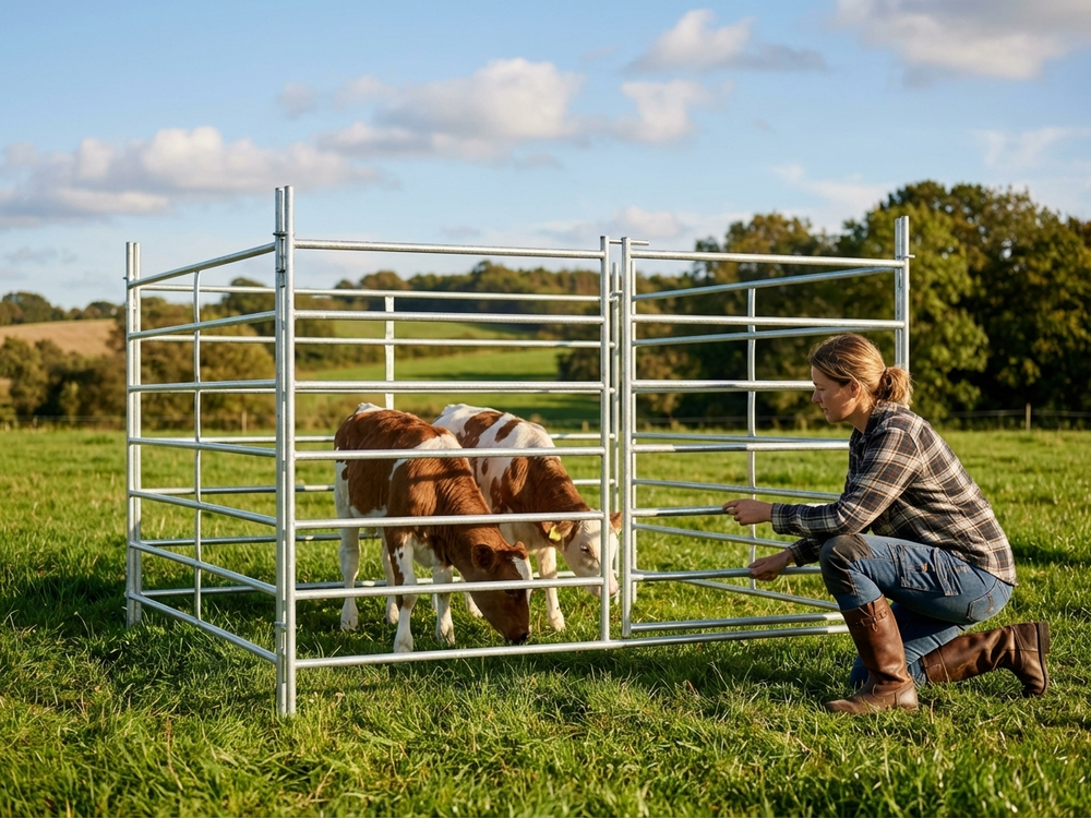 Silver animal enclosure made of galvanised steel, 1.5x1.22m - view 3