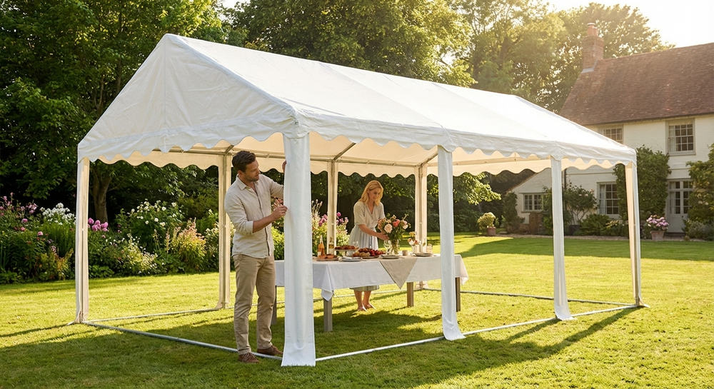 White PVC roof cover 4x6m for event marquees - view 3