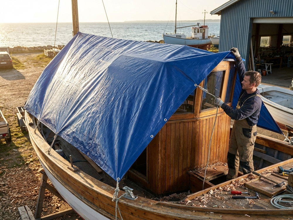 Heavy Duty Blue Tarpaulin 10x12 m - view 3