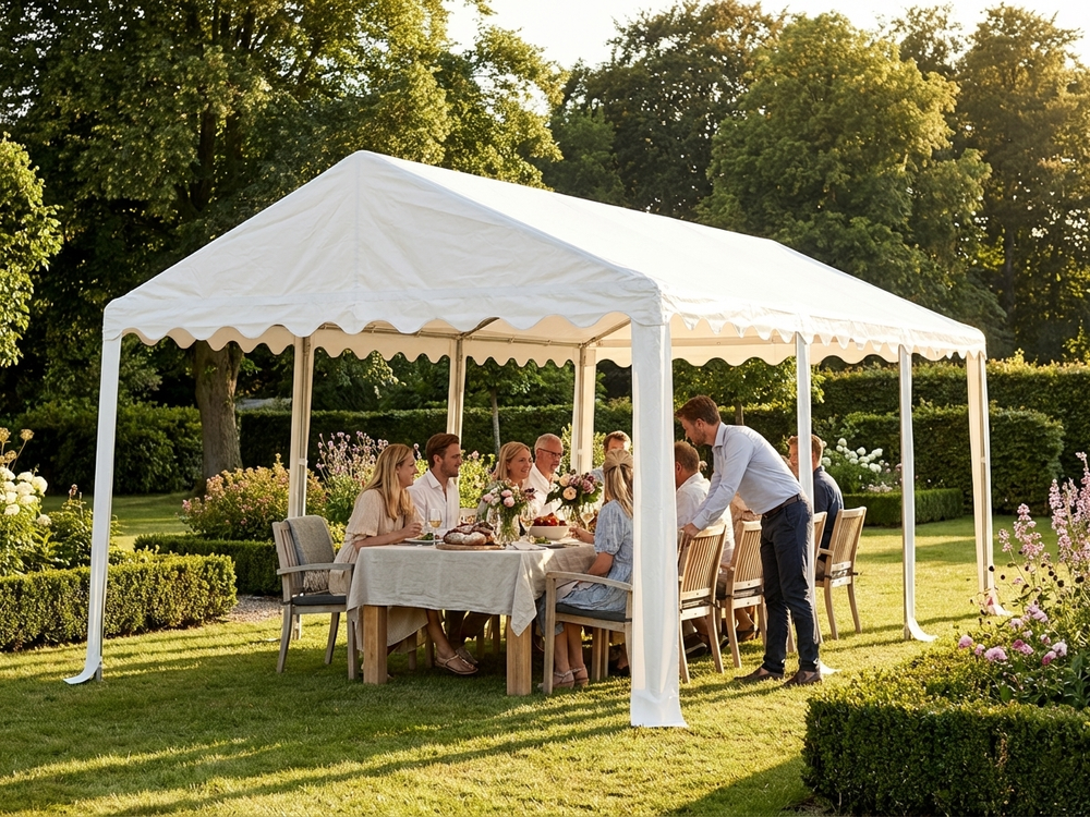White PVC/Polyester marquee roof cover 4x6m for outdoor events - view 3