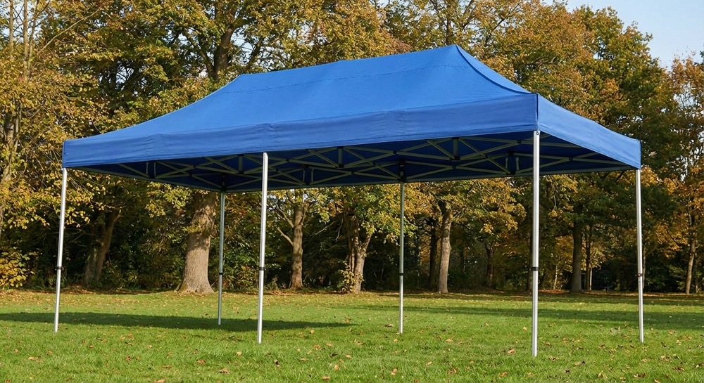 Pop up gazebo 3x6m blue with aluminium frame for outdoor events