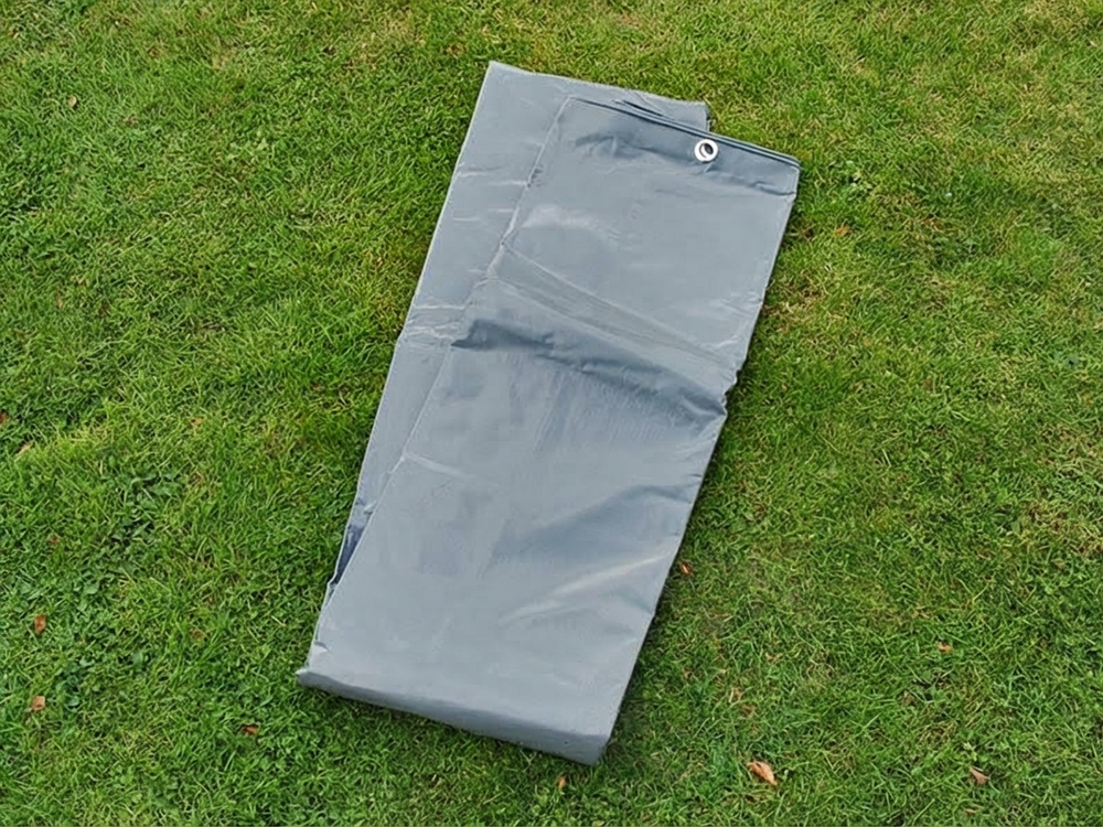 Grey PVC tarpaulin 3x10 m for outdoor use