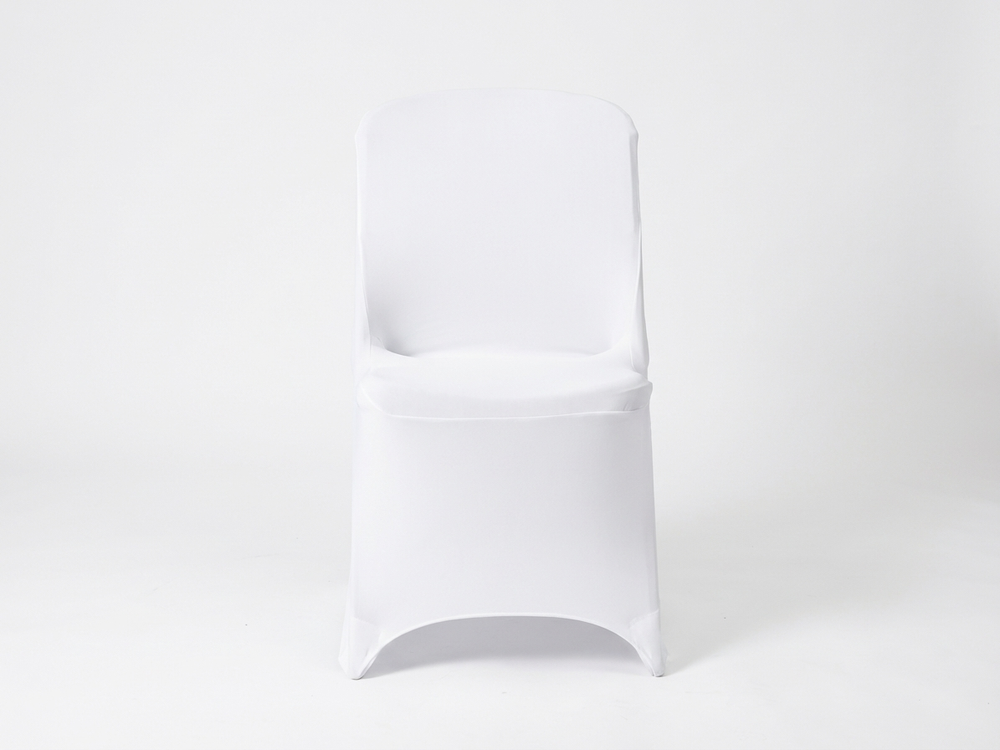 White stretch chair cover for events - product detail