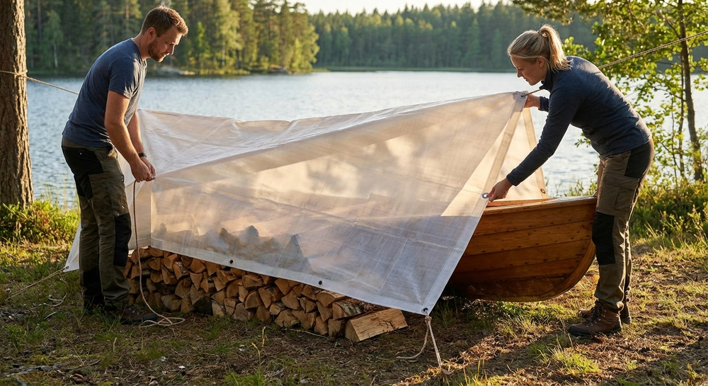Translucent tarpaulin 6x8 m for outdoor protection - view 3