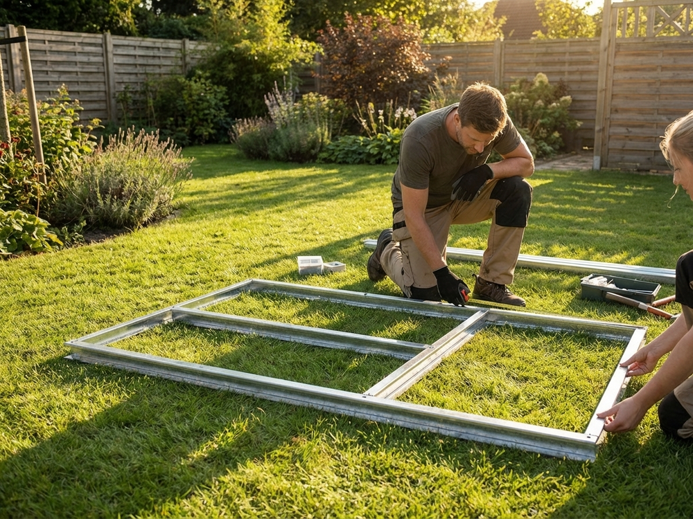 Steel floor frame for garden shed - view 3