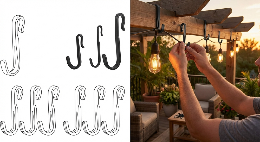 Set of 40 durable plastic hooks for domestic use - view 3
