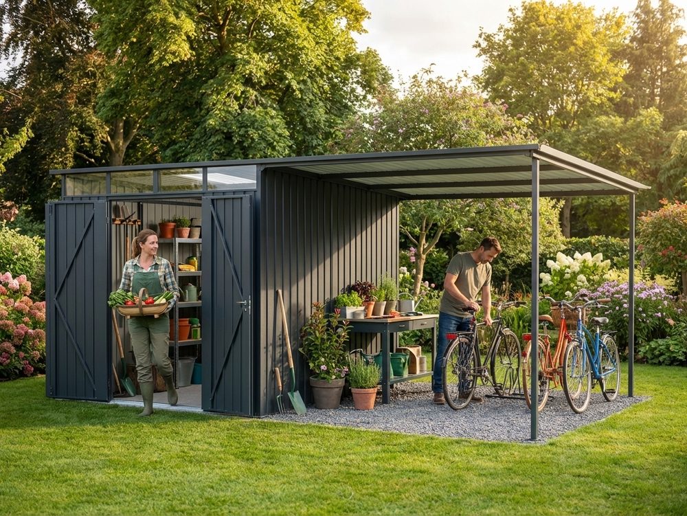 74x2 Garden Shed 4.74x2.79x2.02 m Anthracite Steel