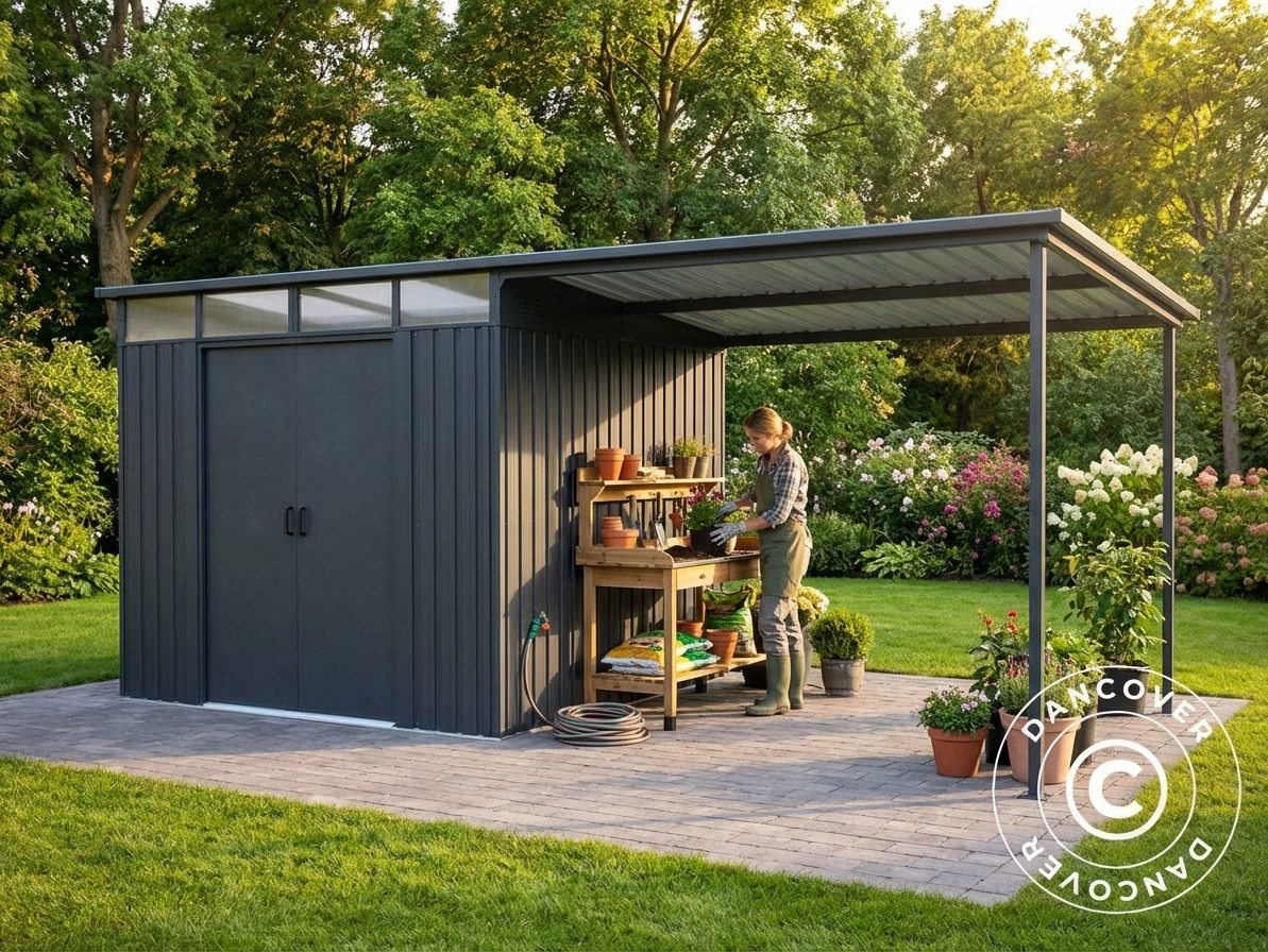 Garden Shed Extension ? Durable Anthracite Shed