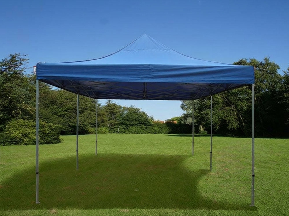Pop up gazebo 4x8 m blue with steel frame for outdoor events