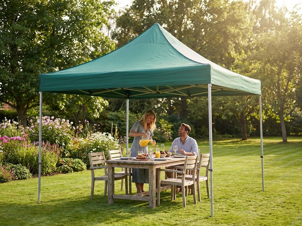 Pop up gazebo steel frame green outdoor events