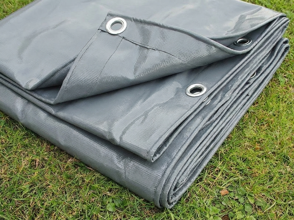 PVC tarpaulin grey 2x2m waterproof cover