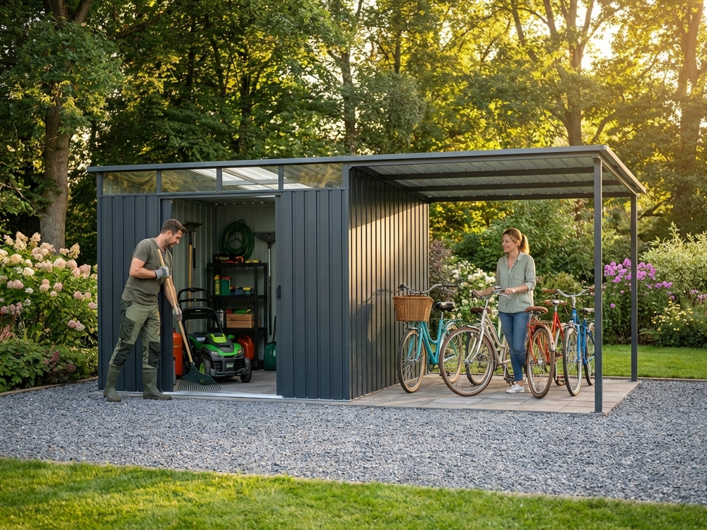 74x2 Garden Shed 4.74x2.79x2.02 m Anthracite Steel