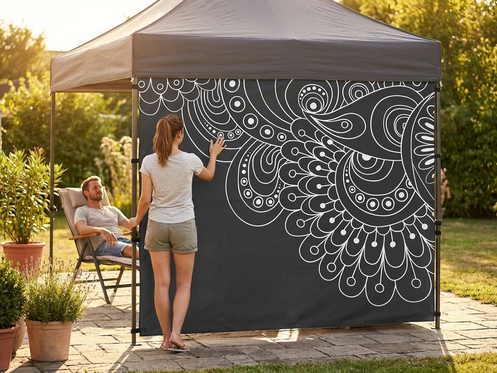 White printed sidewall 4m for outdoor events - view 3