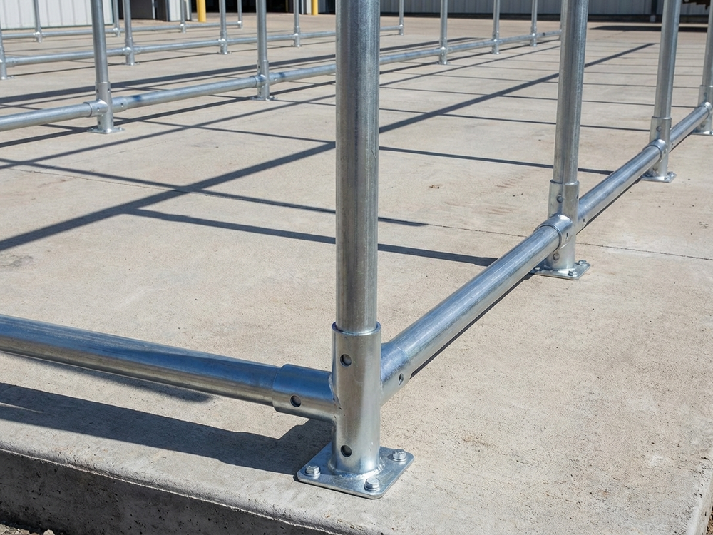 Ground bar connector Ø42 mm in silver for industrial use