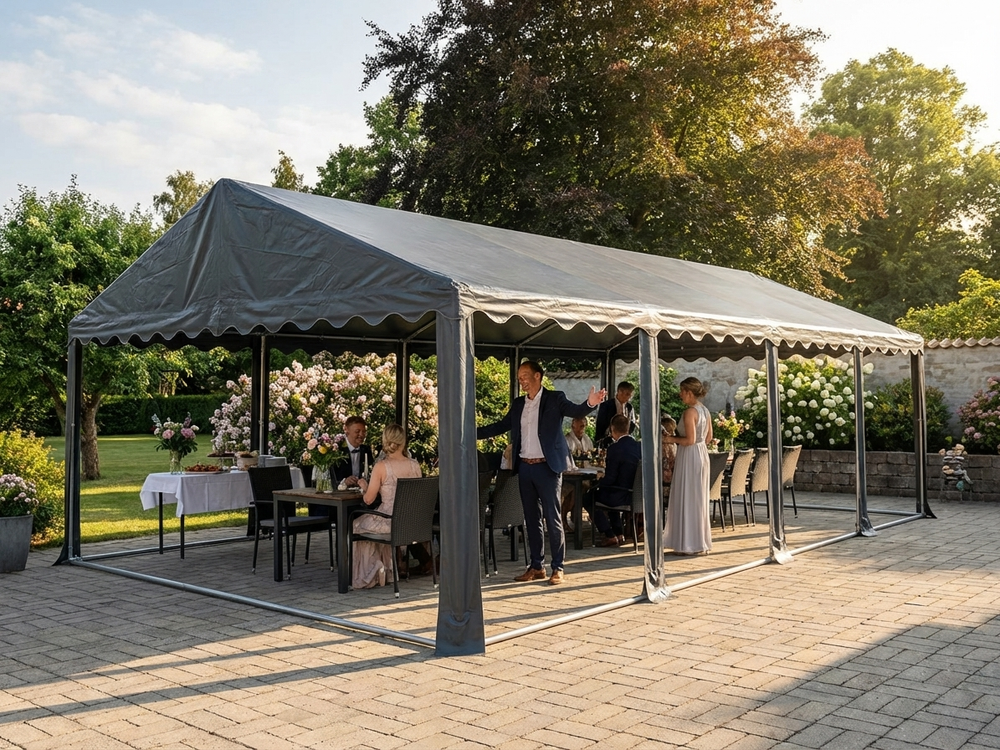 Dark Grey Marquee Roof Cover 6x12m in PVC/Polyester - view 3