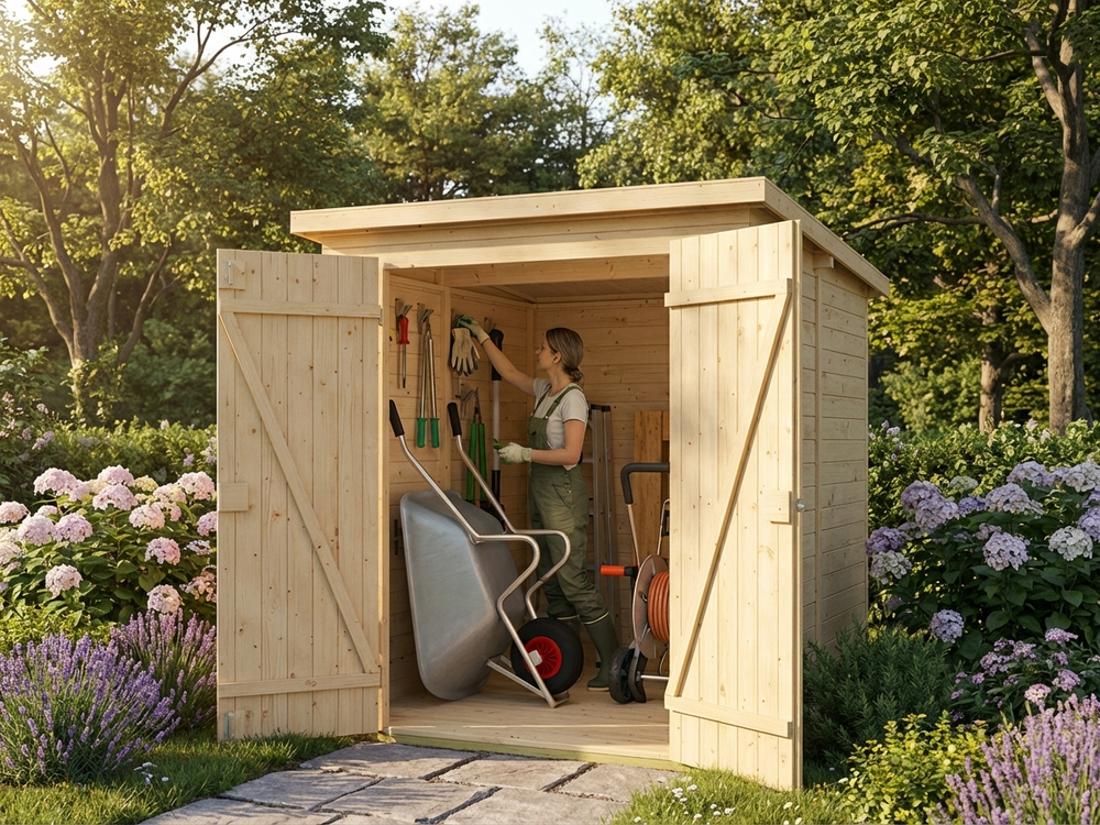 Wooden Shed with Natural Finish made from Nordic Spruce - view 3