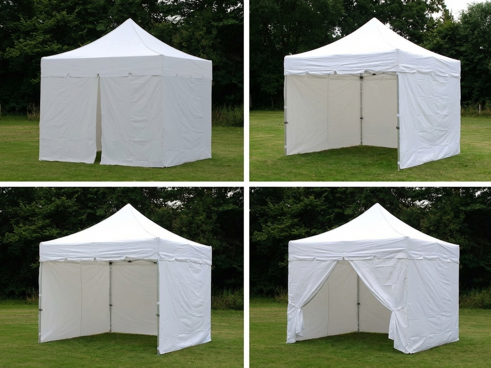 White pop-up gazebo with aluminium frame for outdoor events - product detail
