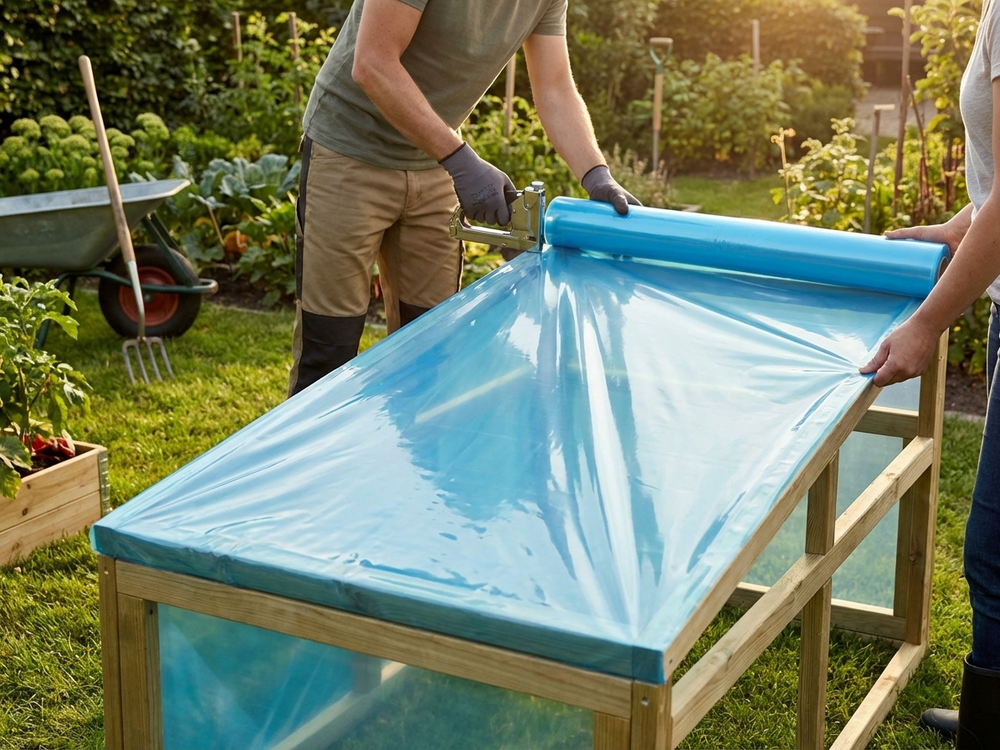 Transparent greenhouse film for garden use, 6x60m, UV-resistant - view 3