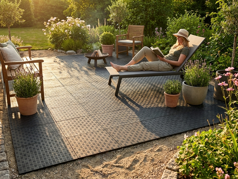 Anthracite Flooring PRO with Recycled PE Material - view 3