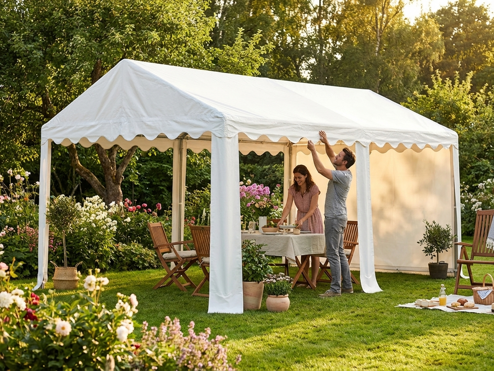 White polyethylene marquee roof cover 3x6m for outdoor events - view 3