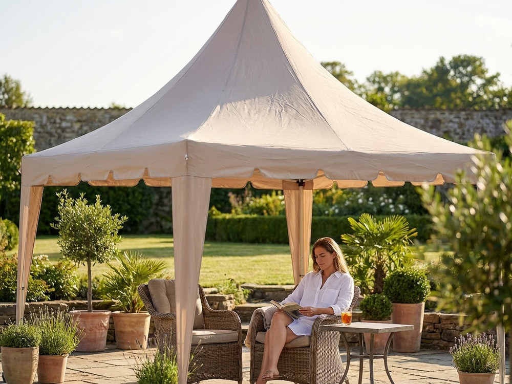Latte gazebo roof cover 3x6 m for outdoor use