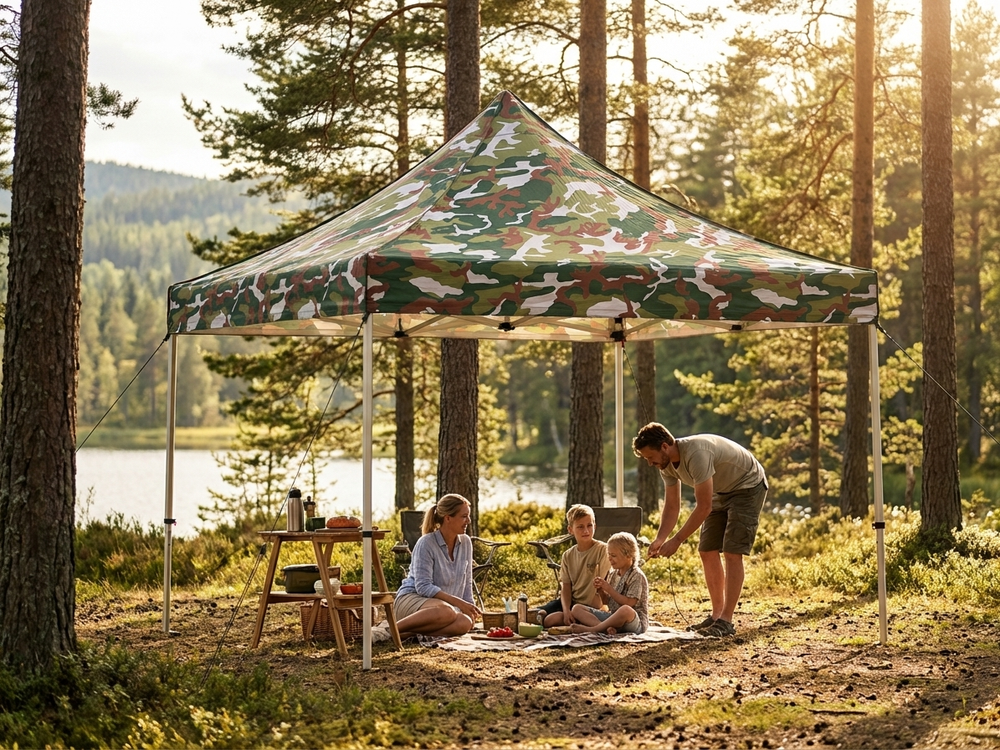 Camouflage gazebo roof cover for outdoor protection - view 3