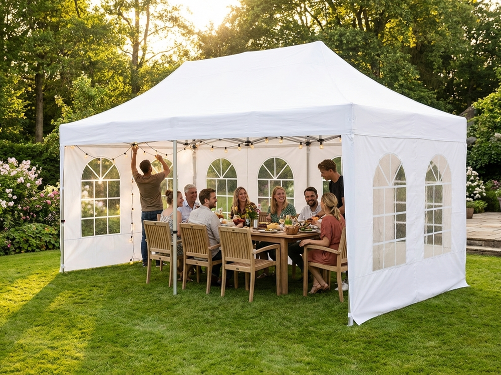 White pop up gazebo 3x6m for outdoor events - view 3
