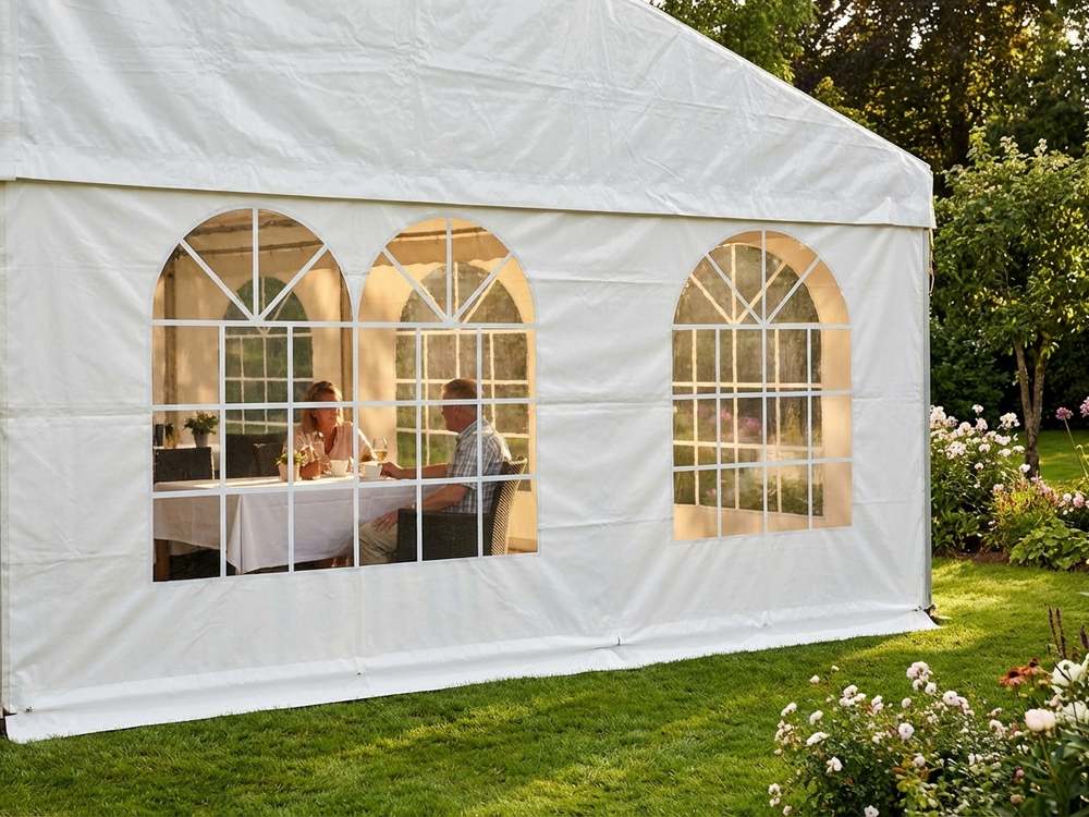 White marquee sidewall 6 m for outdoor events - product detail
