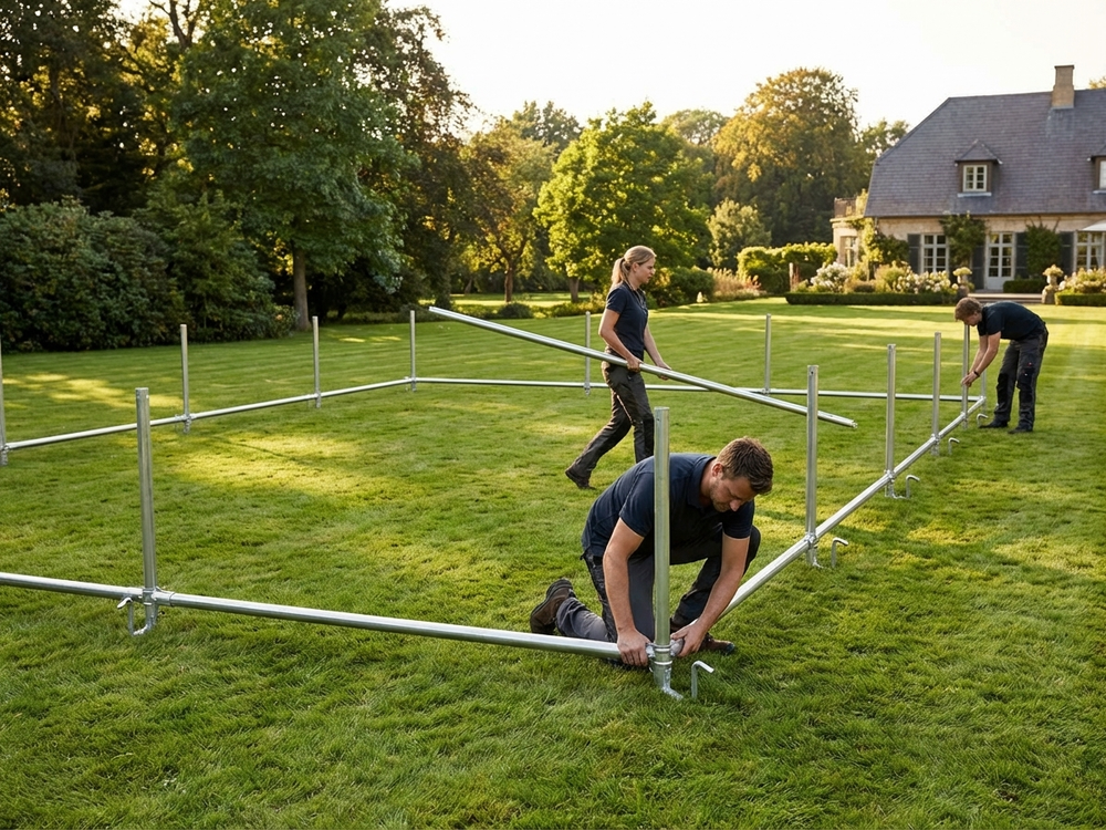 Marquee Ground Bar Frame in Galvanised Steel for Outdoor Events - view 3