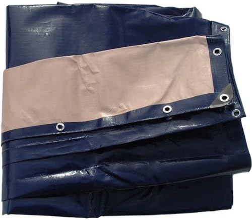 Blue and Beige Waterproof UV Protected Extra Heavy Duty Tarpaulin (350gsm) Outdoor Cover for All Conditions