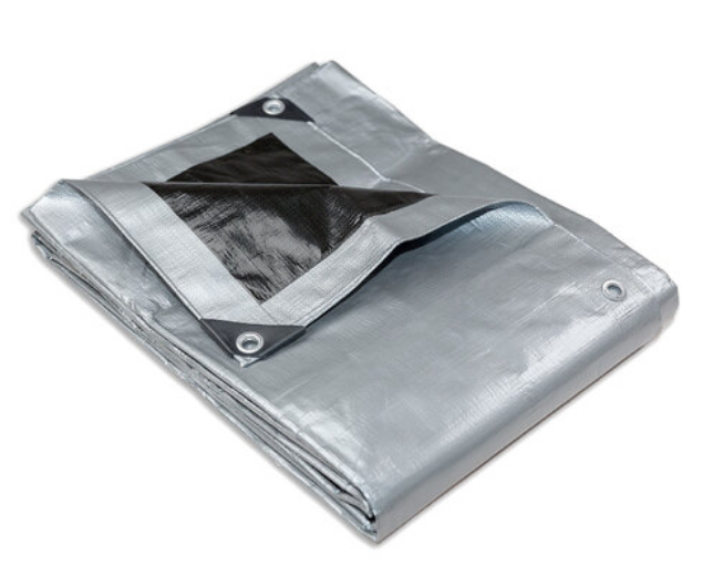 Heavy Duty Waterproof Polyethylene Tarpaulin Silver/Black 265gsm for Outdoor Projects & Camping