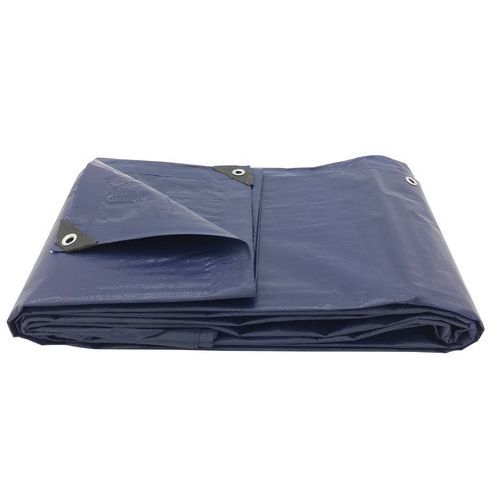 Waterproof Reinforced Tarpaulin Sheet - Blue Protection for Outdoor Use