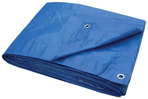 Waterproof Lightweight Standard Blue Tarpaulin - 110GSM