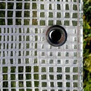 Dark Gray Waterproof Heavy Duty Tarpaulin Clear Mono Cover Tarp Sheet 100gsm Reinforcing Mesh