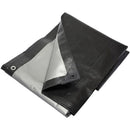 Dark Slate Gray UV Protected Shrinkproof Black and Silver Heavy Duty Tarpaulin 270gsm